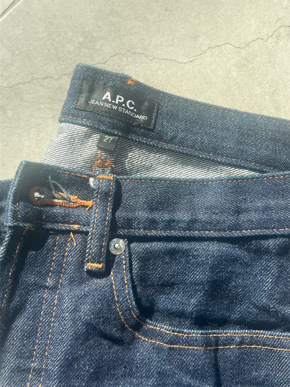A.P.C Raw Denim mid-rise straight leg jeans